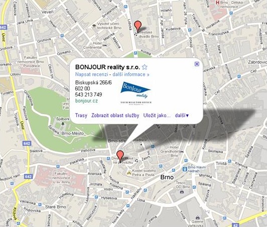 Bonjour-reality-na-google-mapy